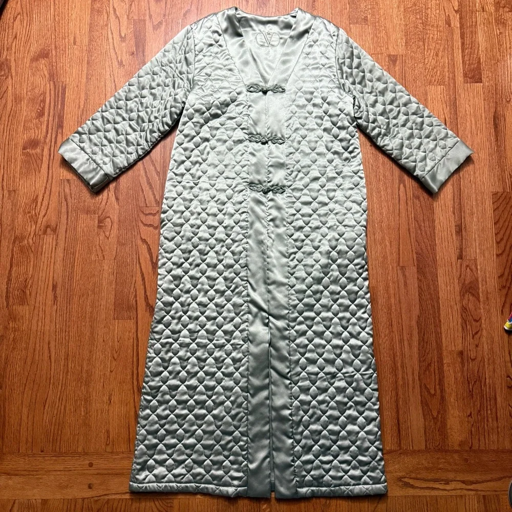 Valentino Íntimo quilted long robe side M - Picture 1 of 14